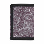 Umber Floral Bohemian Pattern Print Trifold Wallet