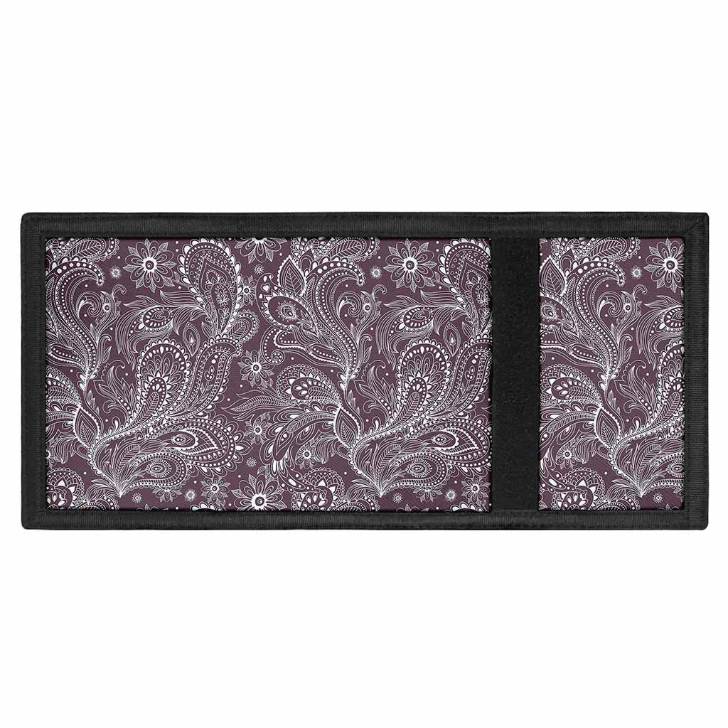 Umber Floral Bohemian Pattern Print Trifold Wallet