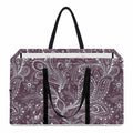 Umber Floral Bohemian Pattern Print Utility Tote Bag