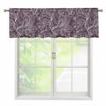 Umber Floral Bohemian Pattern Print Window Valance