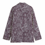 Umber Floral Bohemian Pattern Print Women's Blazer