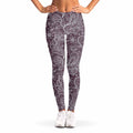 Umber Floral Bohemian Pattern Print Women's Leggings