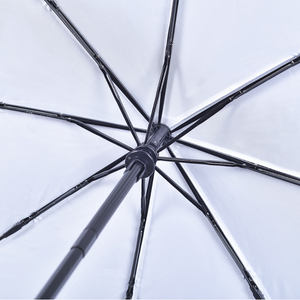 White Brown Grunge Marble Print Foldable Umbrella