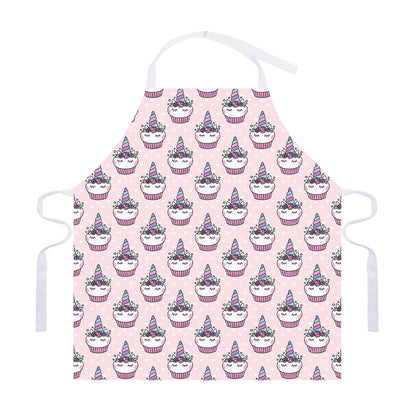 Unicorn Cupcake Pattern Print Adjustable Apron