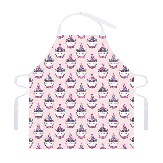 Unicorn Cupcake Pattern Print Adjustable Apron