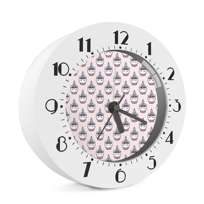 Unicorn Cupcake Pattern Print Alarm Clock