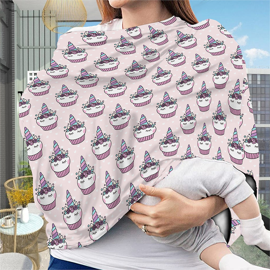 Unicorn Cupcake Pattern Print Baby Seat Cover