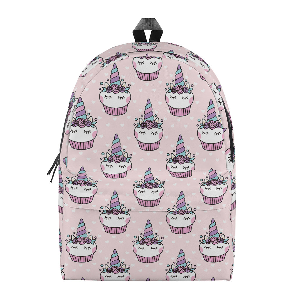 Unicorn Cupcake Pattern Print Backpack