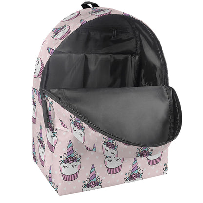 Unicorn Cupcake Pattern Print Backpack