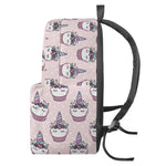 Unicorn Cupcake Pattern Print Backpack