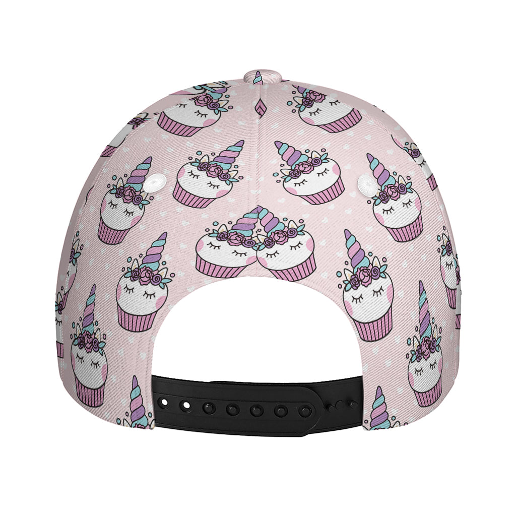 Unicorn Cupcake Pattern Print Baseball Cap