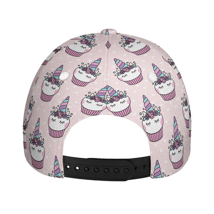 Unicorn Cupcake Pattern Print Baseball Cap