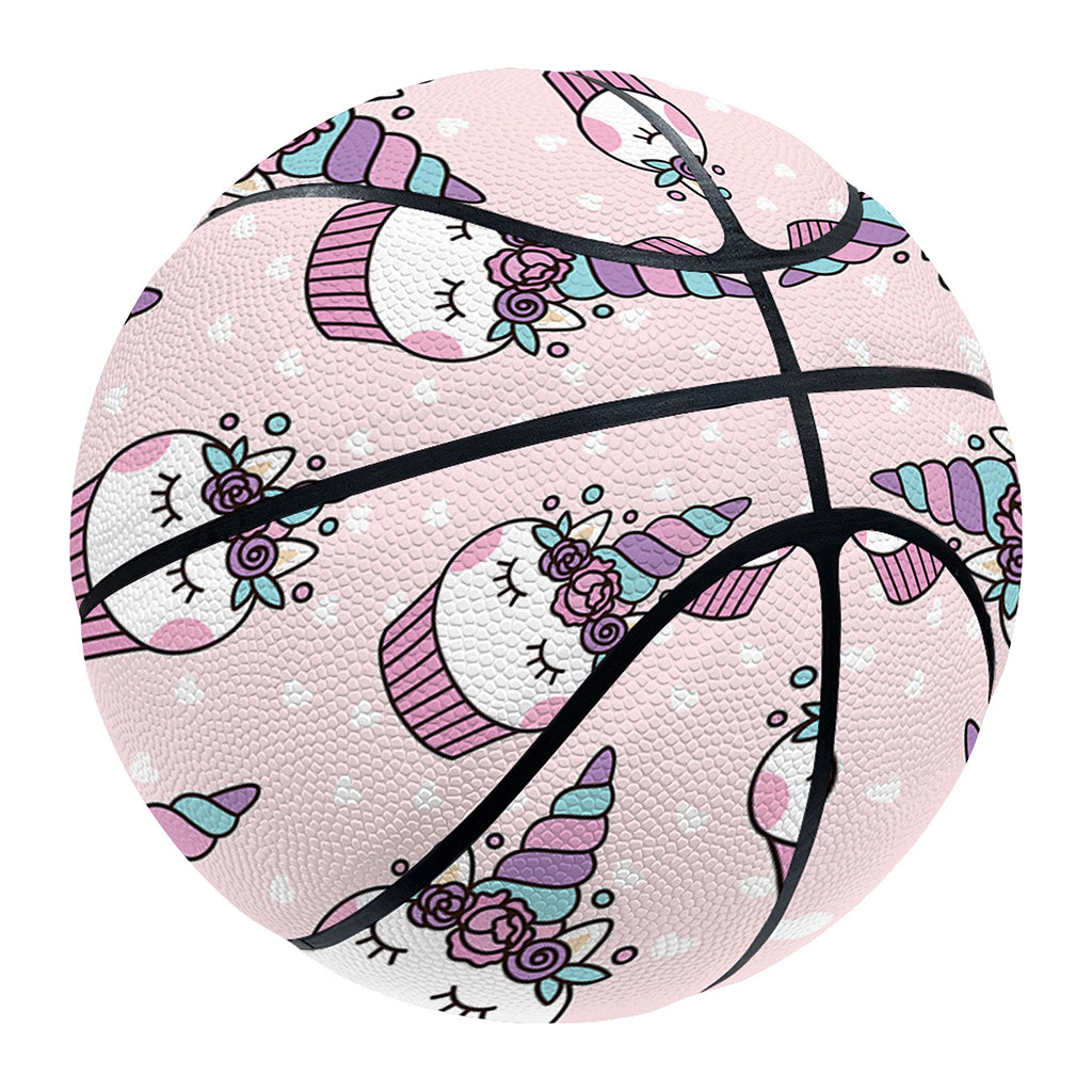 Unicorn Cupcake Pattern Print Basketball