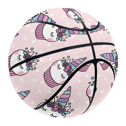 Unicorn Cupcake Pattern Print Basketball