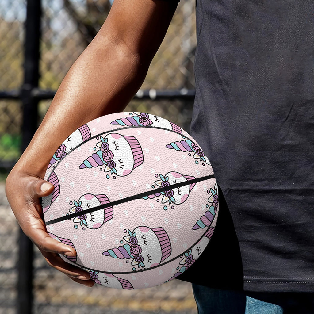 Unicorn Cupcake Pattern Print Basketball