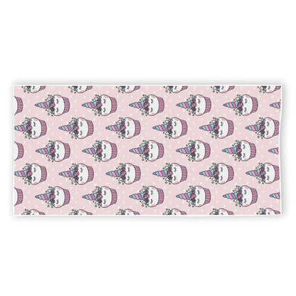 Unicorn Cupcake Pattern Print Beach Towel