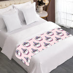 Unicorn Cupcake Pattern Print Bed Runner