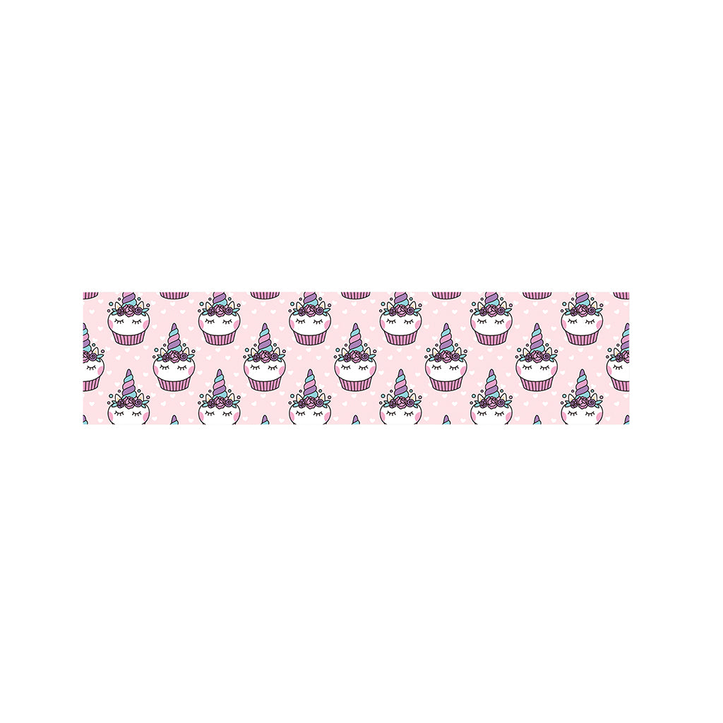 Unicorn Cupcake Pattern Print Bed Runner