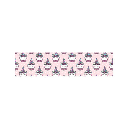 Unicorn Cupcake Pattern Print Bed Runner