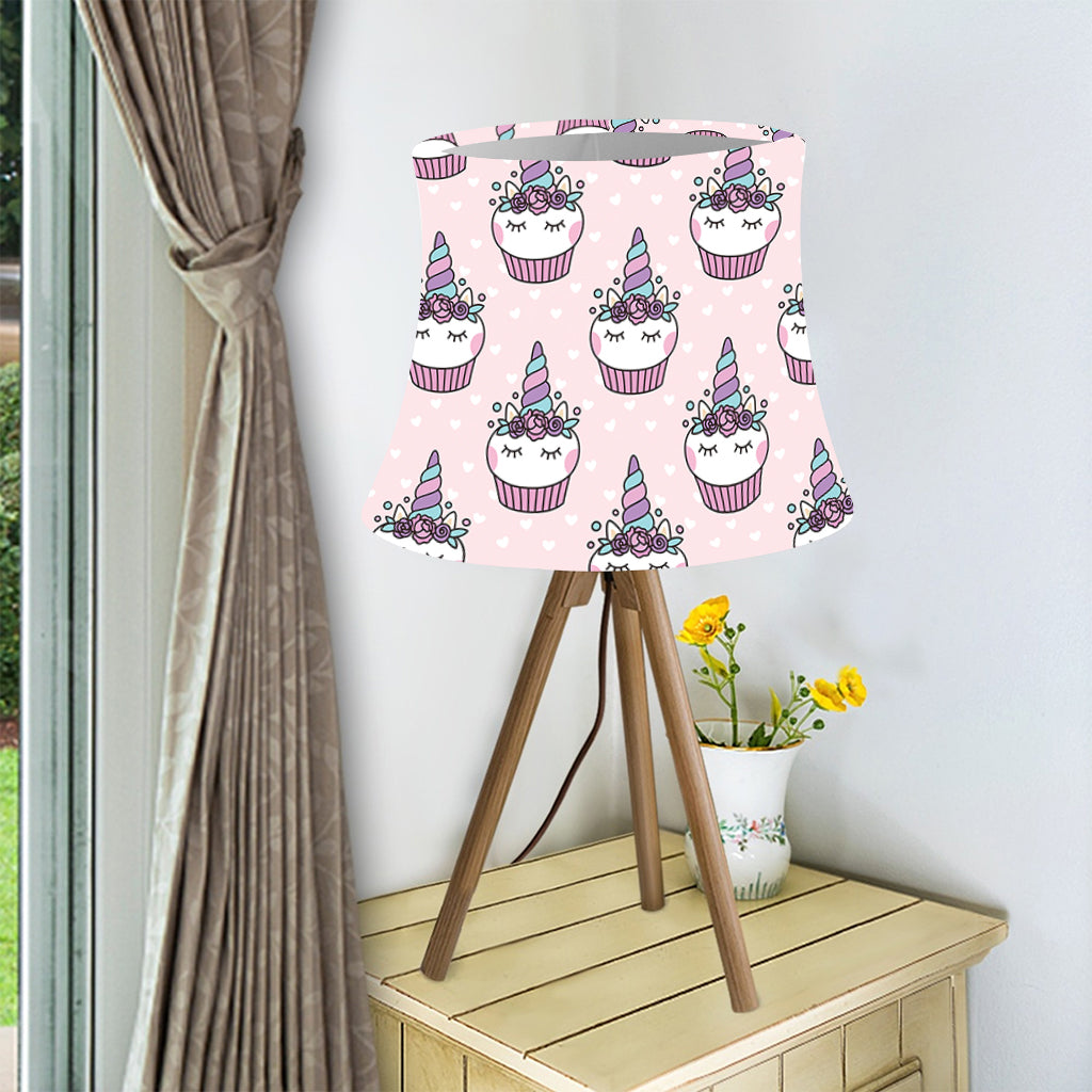 Unicorn Cupcake Pattern Print Bell Lamp Shade