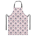 Unicorn Cupcake Pattern Print Bib Apron With Pocket