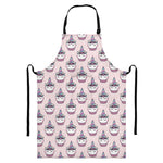 Unicorn Cupcake Pattern Print Bib Apron With Pocket