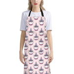 Unicorn Cupcake Pattern Print Bib Apron With Pocket