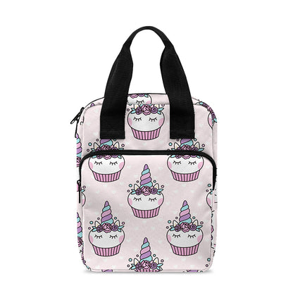Unicorn Cupcake Pattern Print Bible Tote Bag