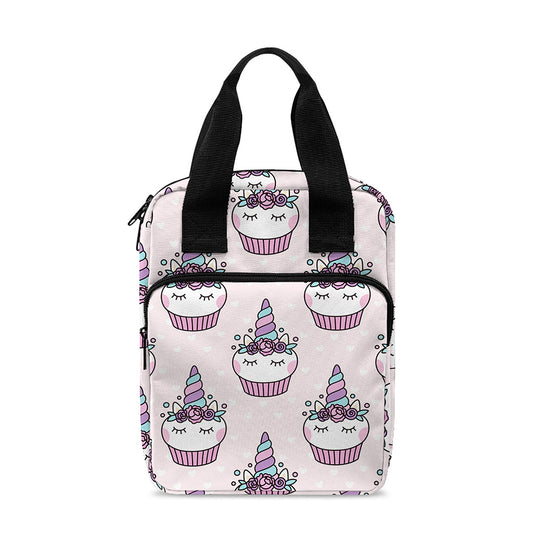 Unicorn Cupcake Pattern Print Bible Tote Bag