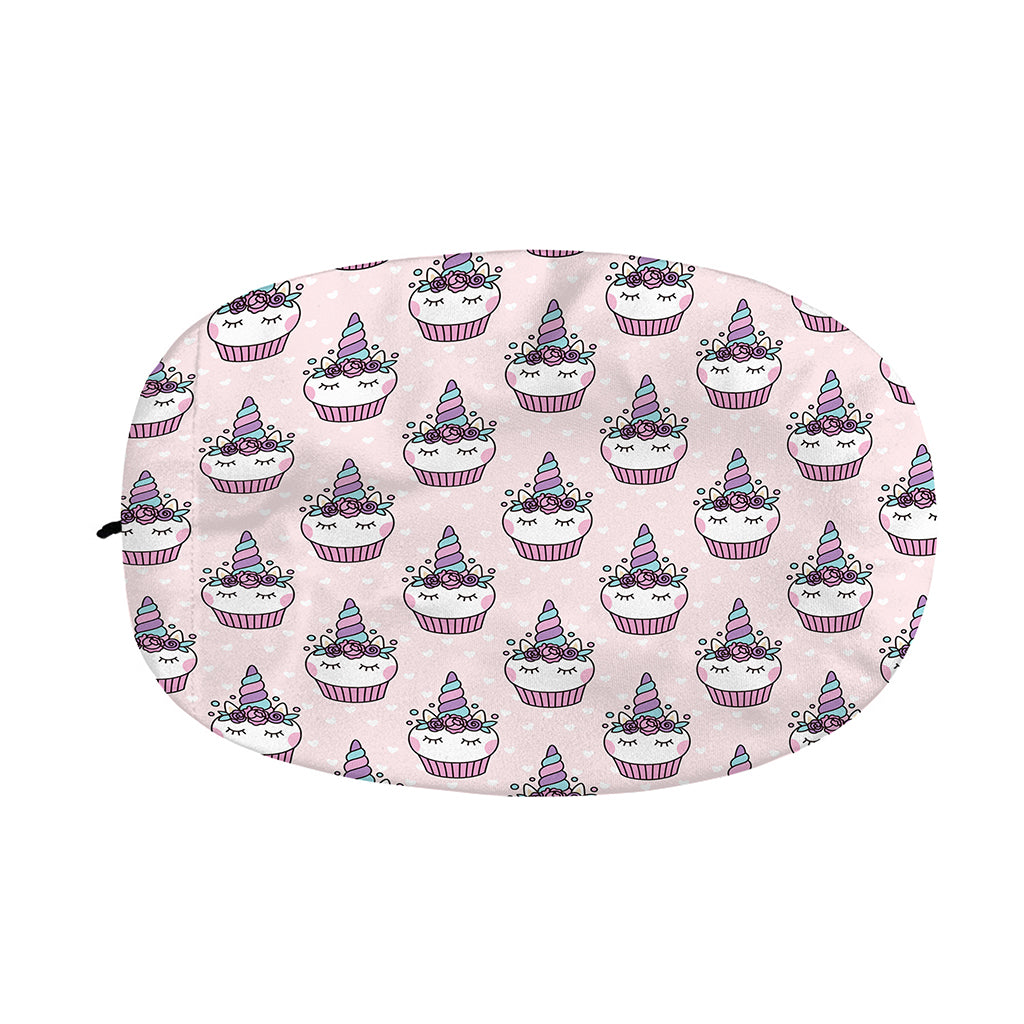 Unicorn Cupcake Pattern Print Car Side Mirror Covers