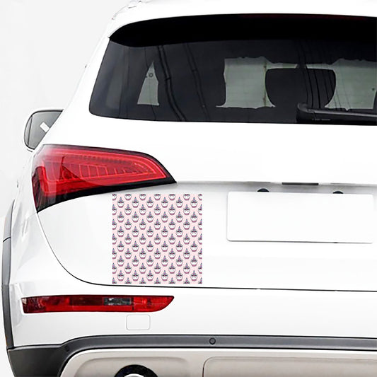 Unicorn Cupcake Pattern Print Car Sticker