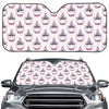 Unicorn Cupcake Pattern Print Car Windshield Sun Shade