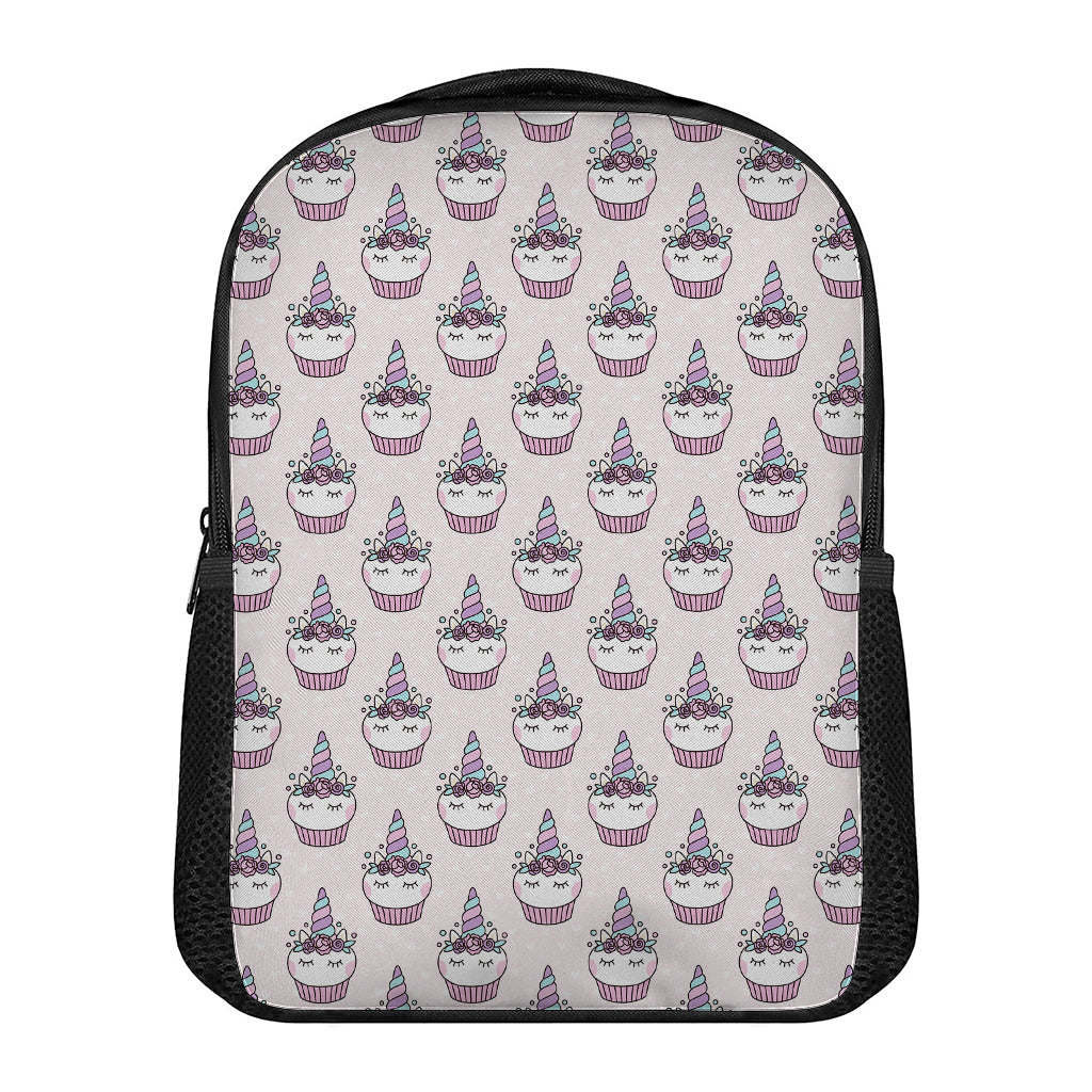 Unicorn Cupcake Pattern Print Casual Backpack