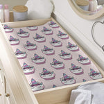 Unicorn Cupcake Pattern Print Changing Pad Cover