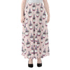 Unicorn Cupcake Pattern Print Chiffon Maxi Skirt