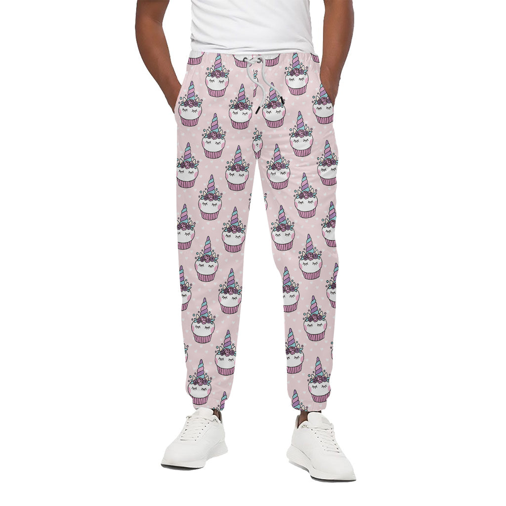Unicorn Cupcake Pattern Print Cotton Pants