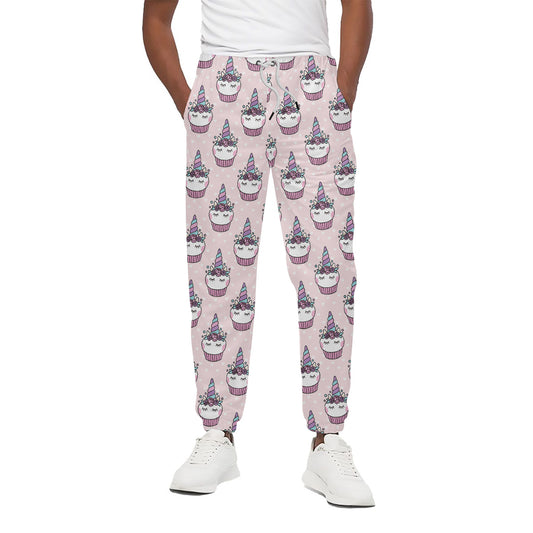 Unicorn Cupcake Pattern Print Cotton Pants