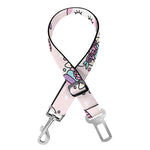 Unicorn Cupcake Pattern Print Dog Seat Belt