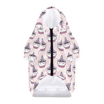 Unicorn Cupcake Pattern Print Dog Zip Up Hoodie