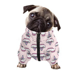 Unicorn Cupcake Pattern Print Dog Zip Up Jacket