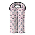 Unicorn Cupcake Pattern Print Double Neoprene Wine Tote