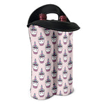 Unicorn Cupcake Pattern Print Double Neoprene Wine Tote
