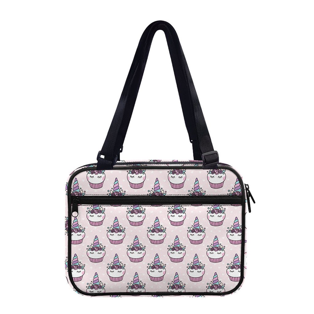 Unicorn Cupcake Pattern Print Double Strap Bible Bag