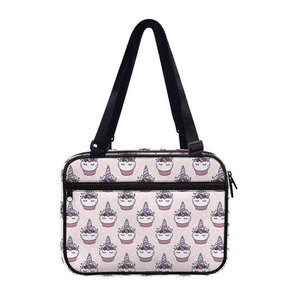 Unicorn Cupcake Pattern Print Double Strap Bible Bag