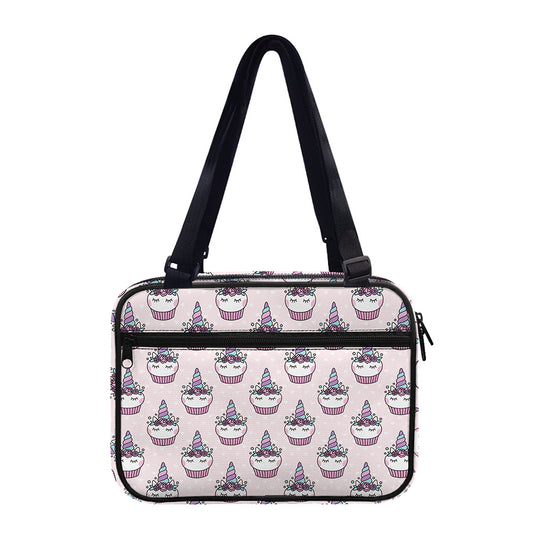 Unicorn Cupcake Pattern Print Double Strap Bible Bag