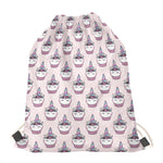 Unicorn Cupcake Pattern Print Drawstring Bag
