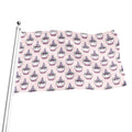 Unicorn Cupcake Pattern Print Flag