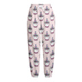 Unicorn Cupcake Pattern Print Fleece Lined Knit Pants