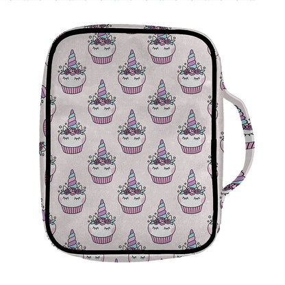 Unicorn Cupcake Pattern Print Front Pocket Bible Bag