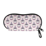Unicorn Cupcake Pattern Print Glasses Case